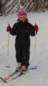 Livia på ski