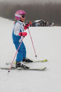 Livia på ski